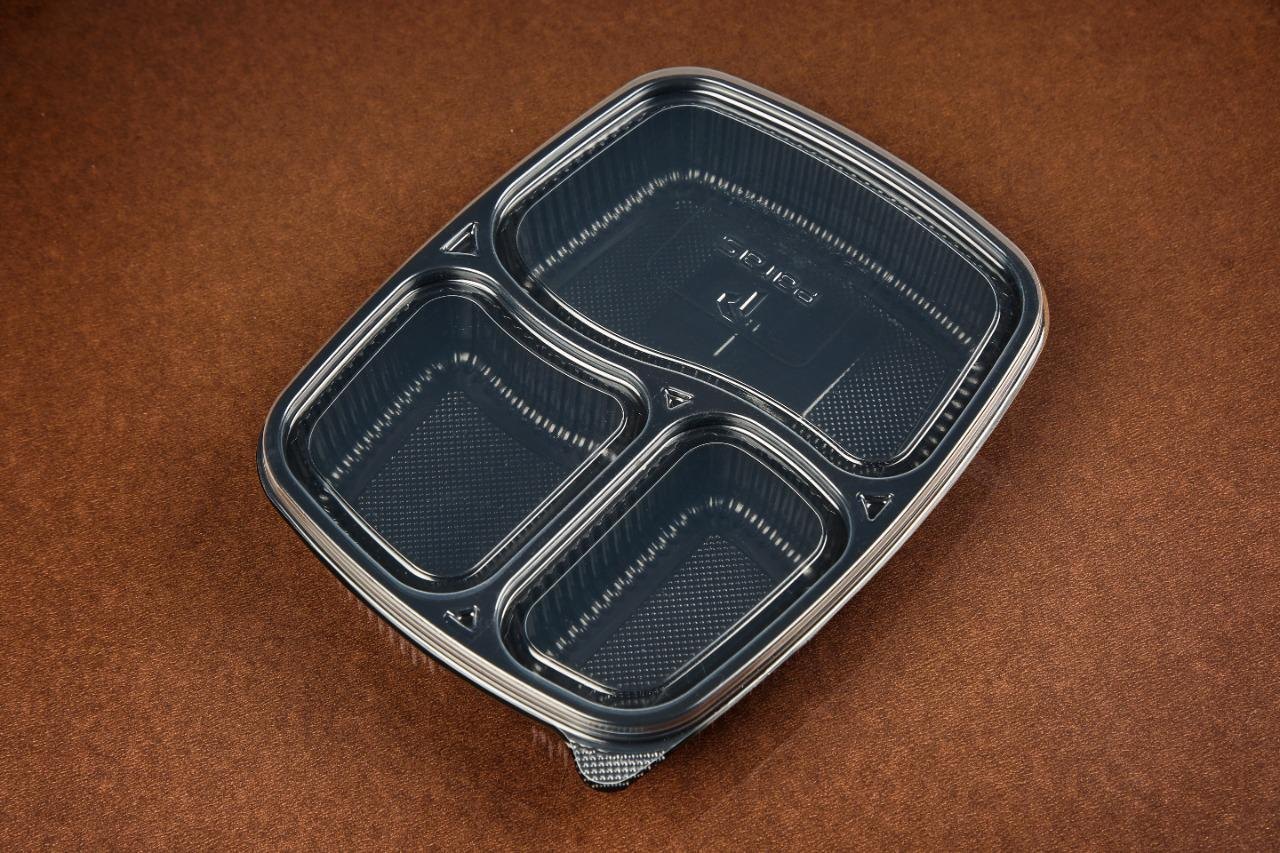 3 CP Disposable Plastic Meal Food Tray