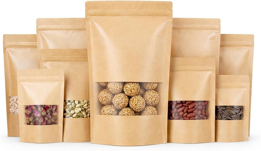 Stand Up Kraft Paper Food Pouch