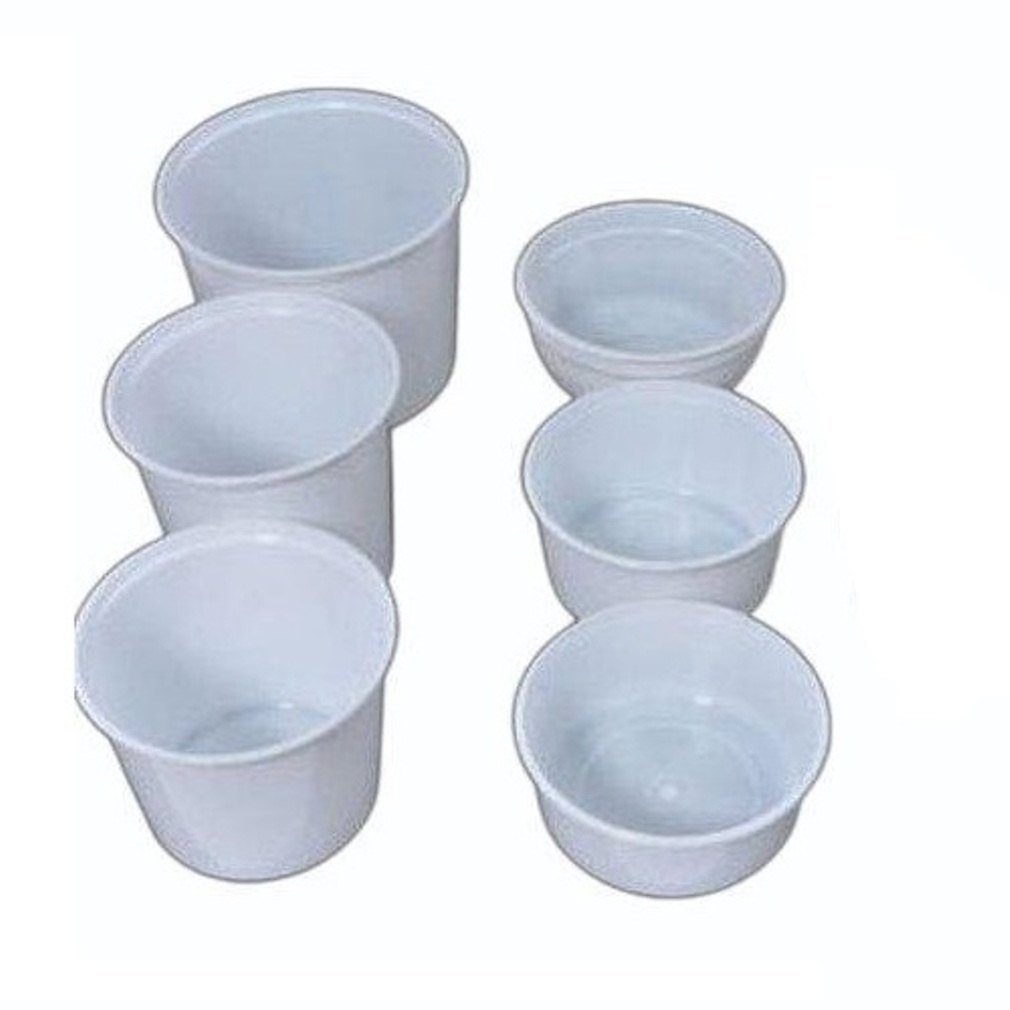 Round Milky White Plastic Container