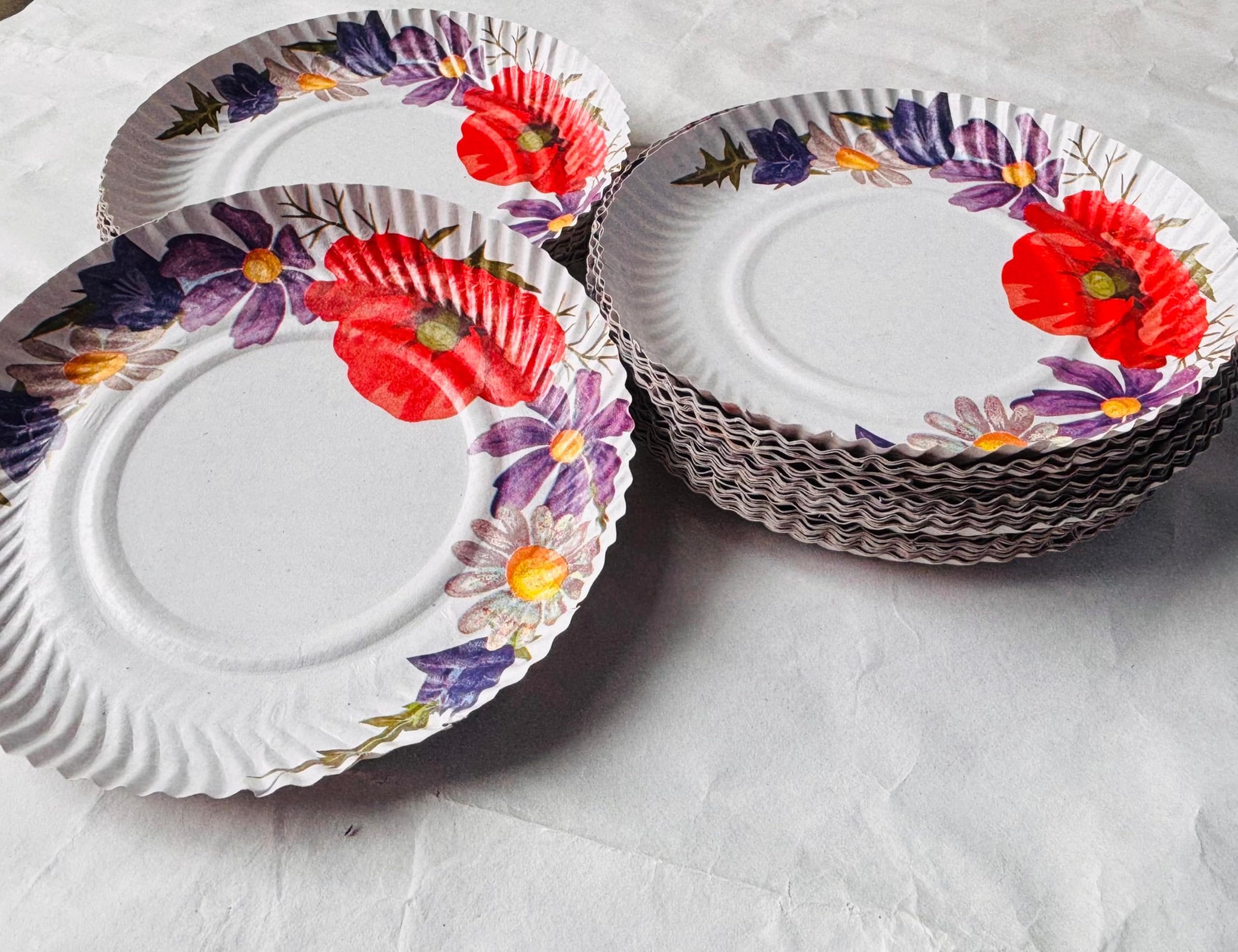 Disposable Printed Paper Plate