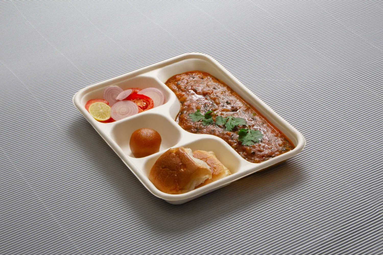 4 Compartment Bagasse Meal Tray