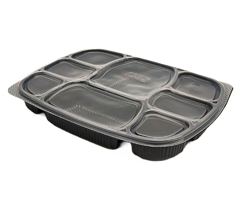 8 Compartment Plastic Meal Tray