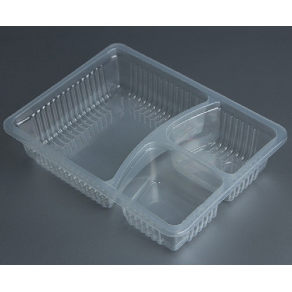 3 Compartment Plastic Meal Tray