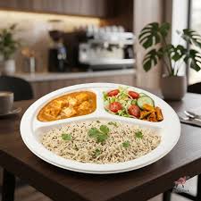 10 inch 3 Compartment Round Plate Bagasse