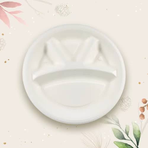 Bagasse Round 12 Inch 4 Compartment Round Plate